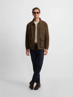 Silbon Smart Casual·Abrigos Y Cazadoras-Chaqueta principe de gales bolsillos Marron