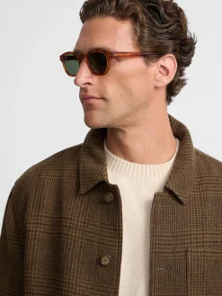 Silbon Smart Casual·Abrigos Y Cazadoras-Chaqueta principe de gales bolsillos Marron