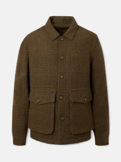 Silbon Smart Casual·Abrigos Y Cazadoras-Chaqueta principe de gales bolsillos Marron