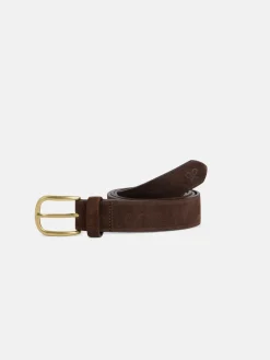 Silbon Pequeña Marroquinería·Cinturones, Tirantes Y Gemelos-Cinturon piel ante rayado Marron