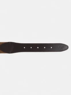 Silbon Pequeña Marroquinería·Cinturones, Tirantes Y Gemelos-Cinturon piel lona beige medio Beige&nbsp;medio