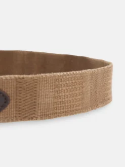 Silbon Pequeña Marroquinería·Cinturones, Tirantes Y Gemelos-Cinturon piel lona beige medio Beige&nbsp;medio