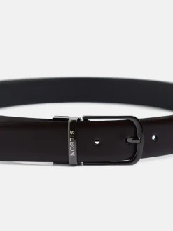 Silbon Pequeña Marroquinería·Cinturones, Tirantes Y Gemelos-Cinturon reversible clasico Negro