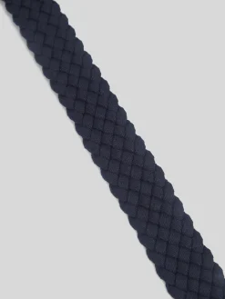 Silbon Pequeña Marroquinería·Cinturones, Tirantes Y Gemelos-Cinturon trenzado marino Azul&nbsp;marino