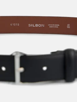 Silbon Pequeña Marroquinería·Cinturones, Tirantes Y Gemelos-Cinturon vestir piel Negro