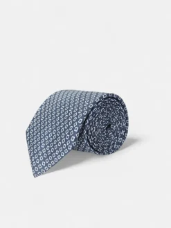 Silbon Accesorios·Corbatas, Pajaritas Y Pañuelos-Corbata estampado cuadros irregular azul marino Azul&nbsp;marino