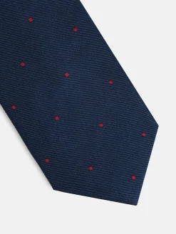 Silbon Corbatas Y Pajaritas-Corbata kids micropuntos azul marino Azul&nbsp;marino