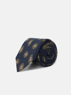 Silbon Accesorios·Corbatas, Pajaritas Y Pañuelos-Corbata medallon azul marino Azul&nbsp;marino