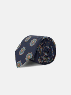 Silbon Accesorios·Corbatas, Pajaritas Y Pañuelos-Corbata motivo ankara azul marino Azul&nbsp;marino