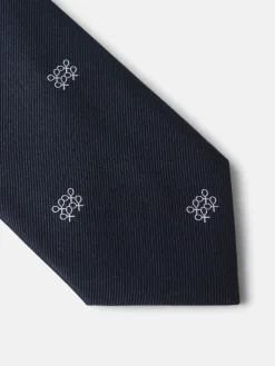 Silbon Accesorios·Corbatas, Pajaritas Y Pañuelos-Corbata motivo geometrico raquetas azul marino Azul&nbsp;marino