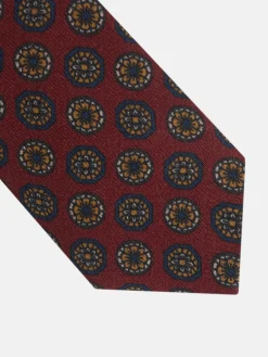 Silbon Accesorios·Corbatas, Pajaritas Y Pañuelos-Corbata motivos ingleses Burdeos