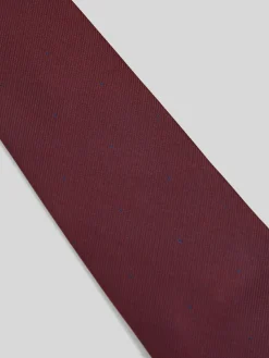 Silbon Accesorios·Corbatas, Pajaritas Y Pañuelos-Corbata lunares Burdeos