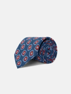 Silbon Accesorios·Corbatas, Pajaritas Y Pañuelos-Corbata silk motivo Azul