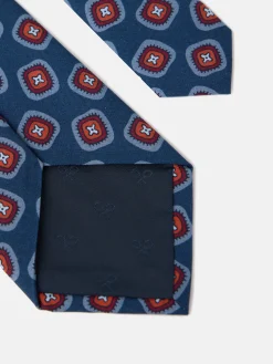 Silbon Accesorios·Corbatas, Pajaritas Y Pañuelos-Corbata silk motivo Azul