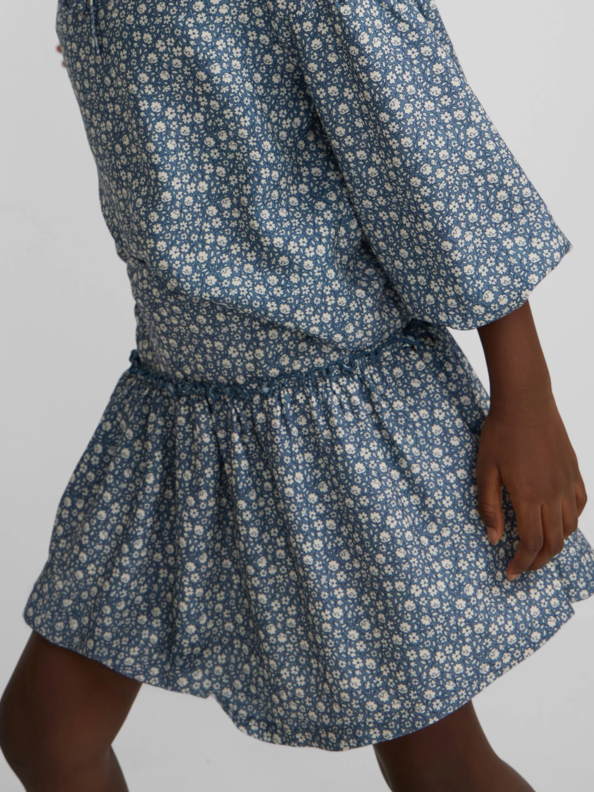 Silbon Vestidos Y Faldas-Falda girl estampado flores azul claro Azul claro