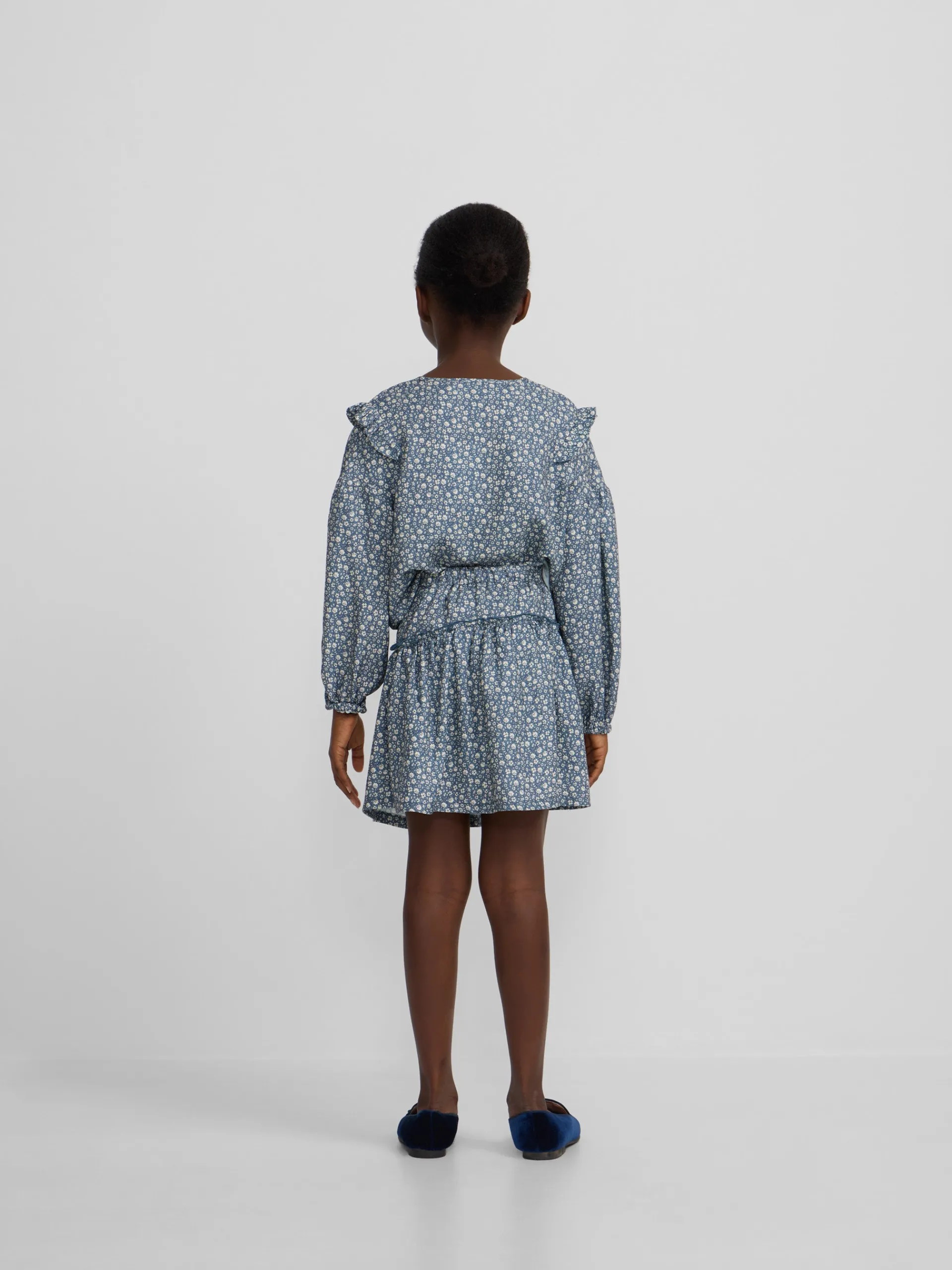 Silbon Vestidos Y Faldas-Falda girl estampado flores azul claro Azul claro