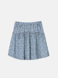 Silbon Vestidos Y Faldas-Falda girl estampado flores azul claro Azul claro