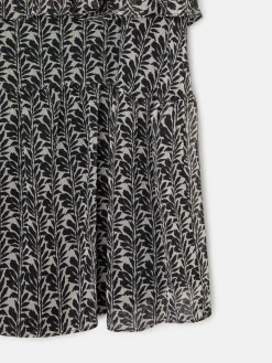 Silbon Vestidos, Monos Y Faldas-Falda larga volantes estampado s Negro