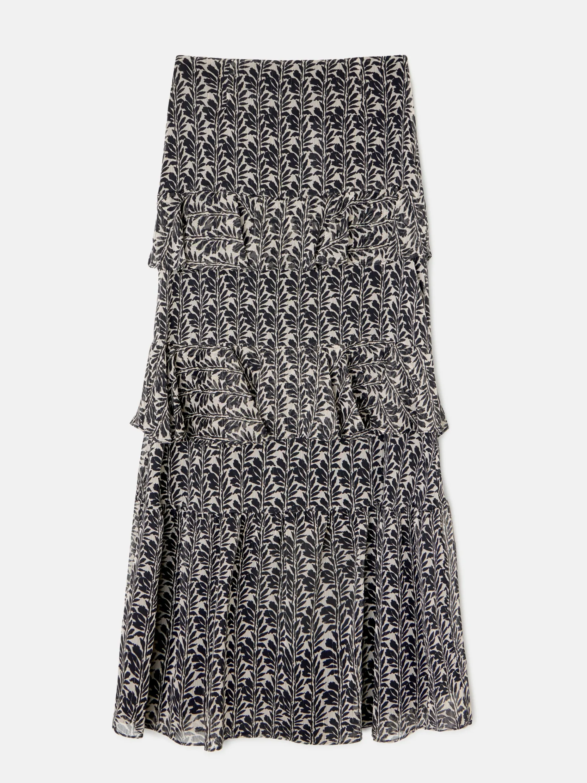 Silbon Vestidos, Monos Y Faldas-Falda larga volantes estampado s Negro