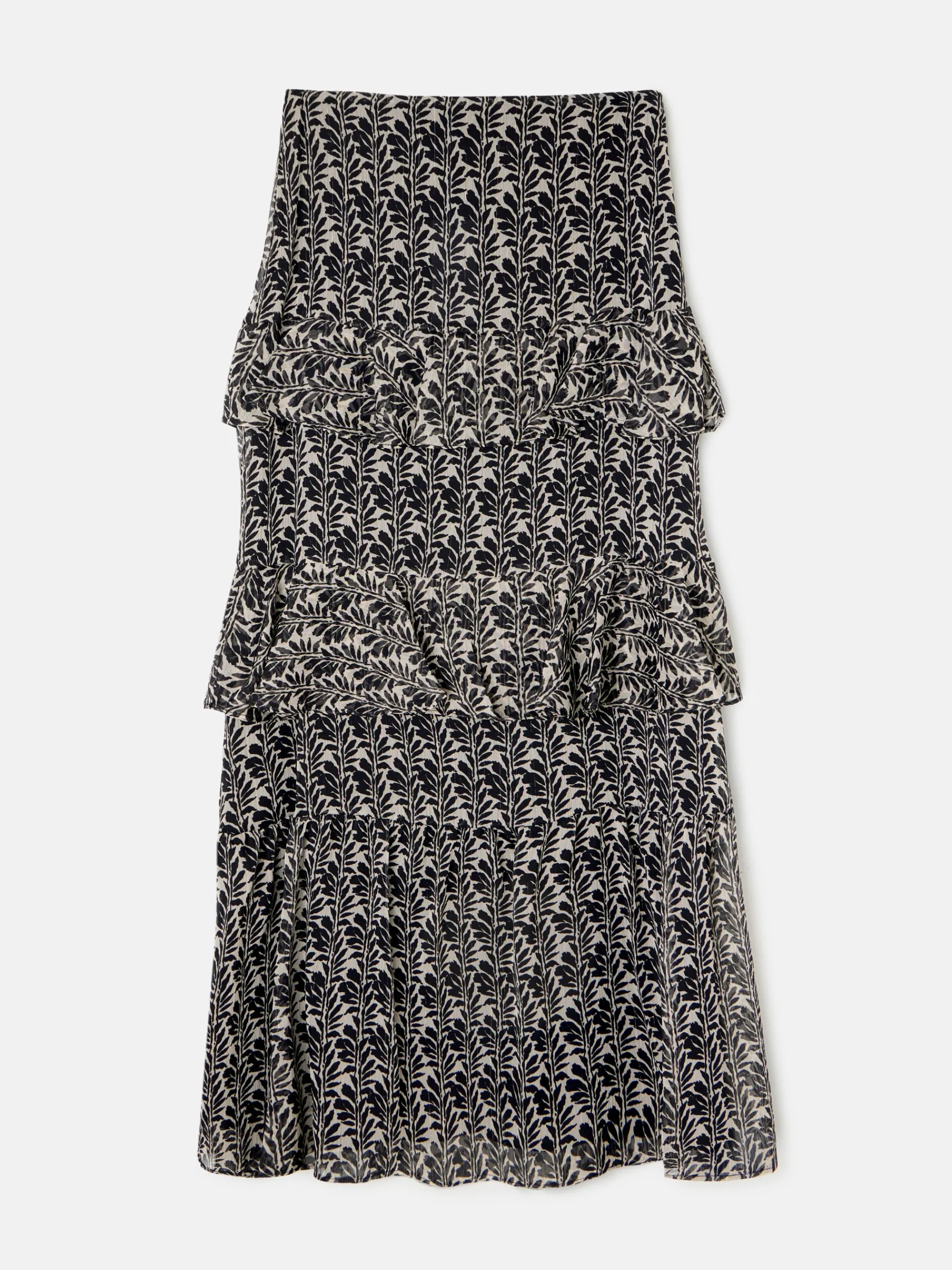 Silbon Vestidos, Monos Y Faldas-Falda larga volantes estampado s Negro