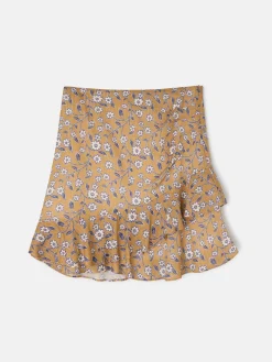 Silbon Vestidos, Monos Y Faldas-Falda mini estampado flores Camel