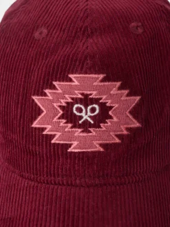 Silbon Otros Accesorios-Gorra girl pana motivo etnico Granate