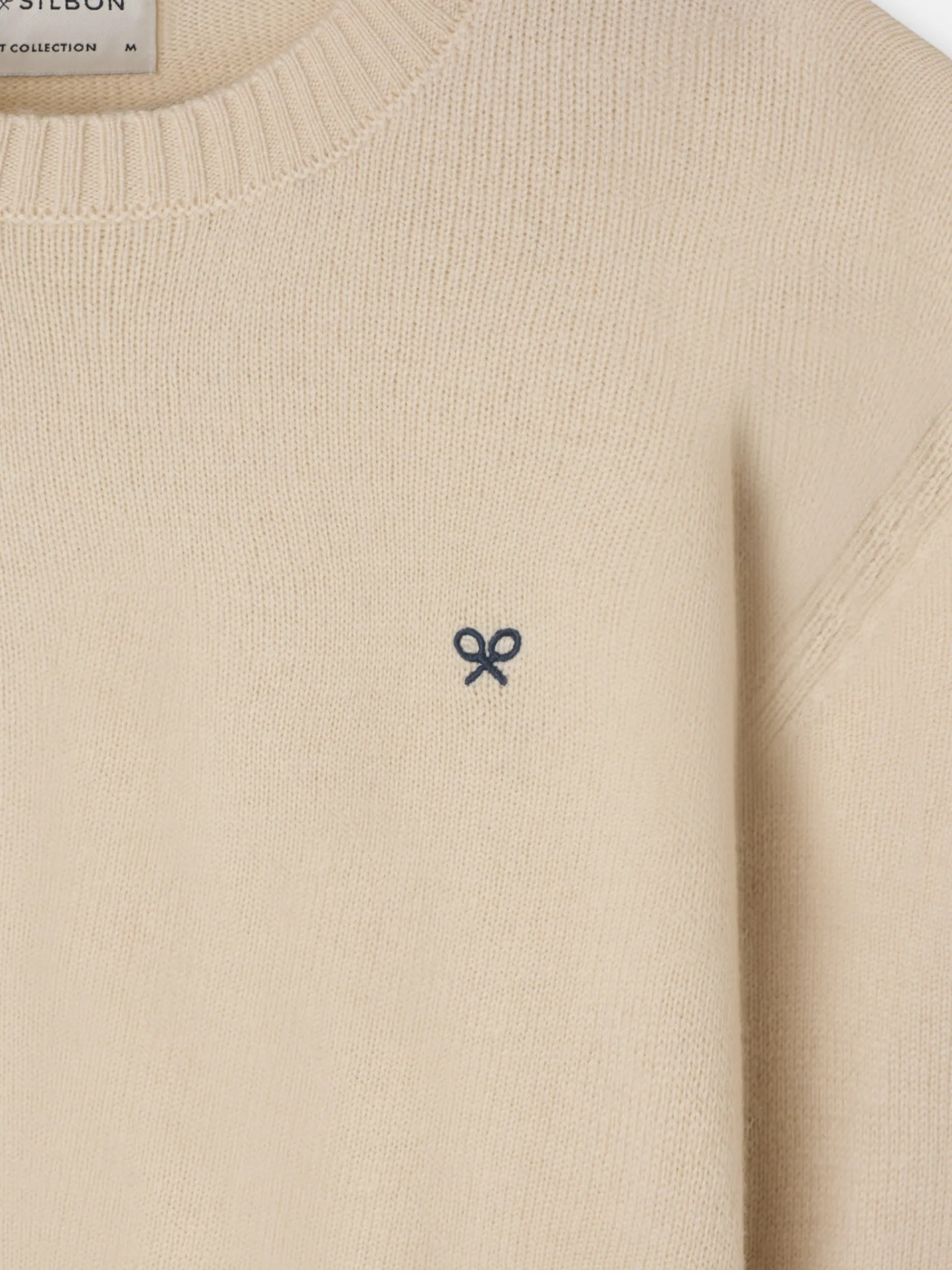 Silbon Smart Casual·Jerséis Y Cárdigan-Jersey clasico warm Crema