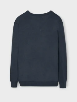 Silbon Smart Casual·Jerséis Y Cárdigan-Jersey classic cuello pico azul Gris