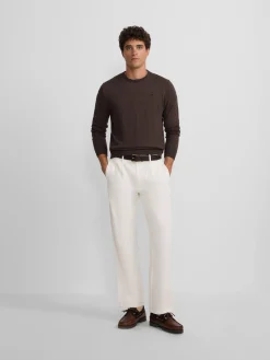 Silbon Smart Casual·Jerséis Y Cárdigan-Jersey classic cuello redondo Marron