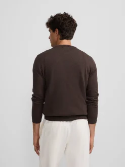 Silbon Smart Casual·Jerséis Y Cárdigan-Jersey classic cuello redondo Marron