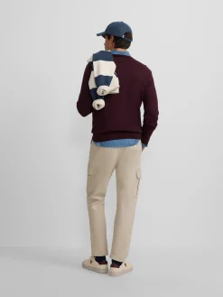 Silbon Smart Casual·Jerséis Y Cárdigan-Jersey classic cuello redondo oscuro Burdeos