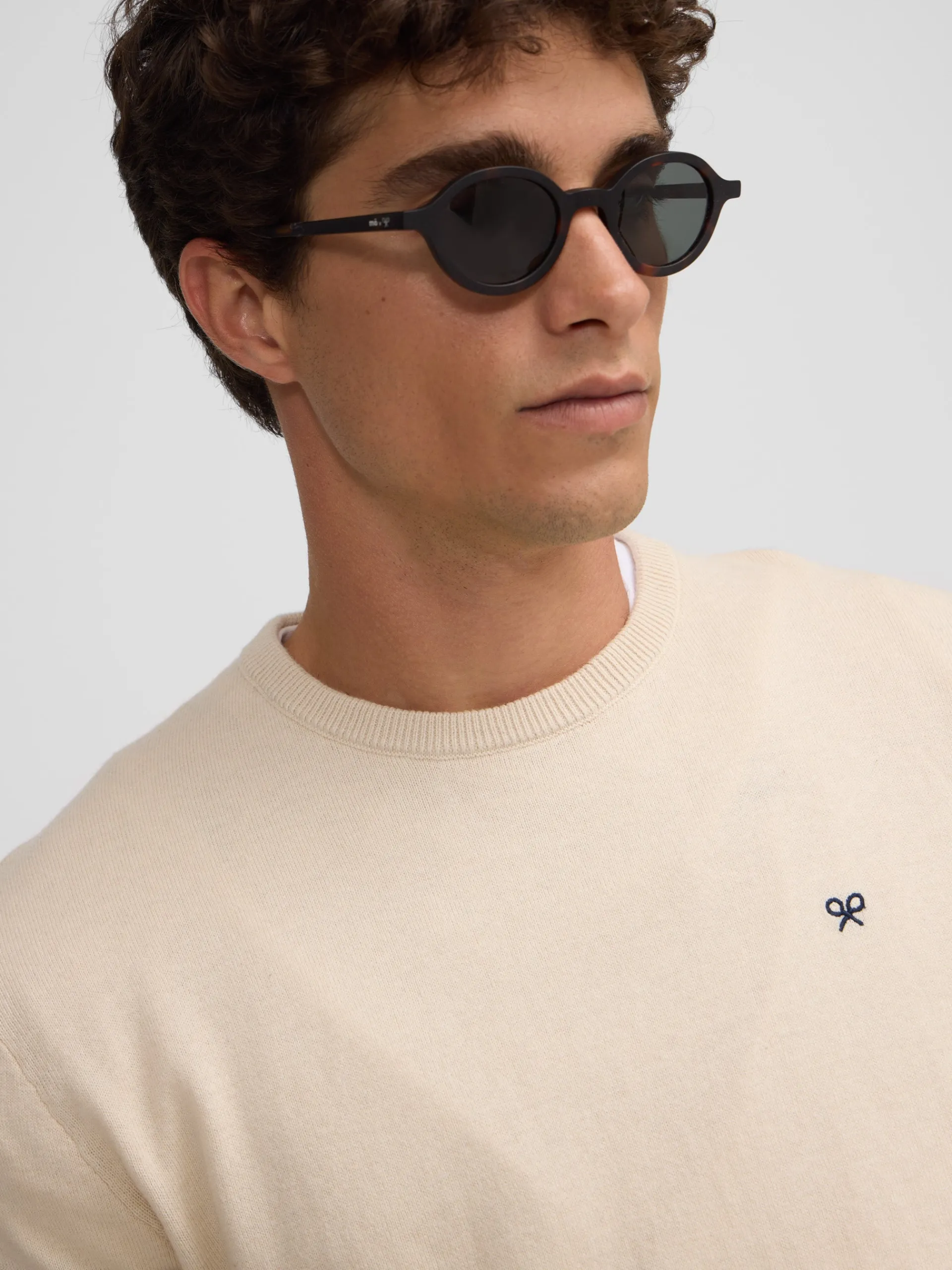 Silbon Smart Casual·Jerséis Y Cárdigan-Jersey classic cuello redondo beige claro Beige claro