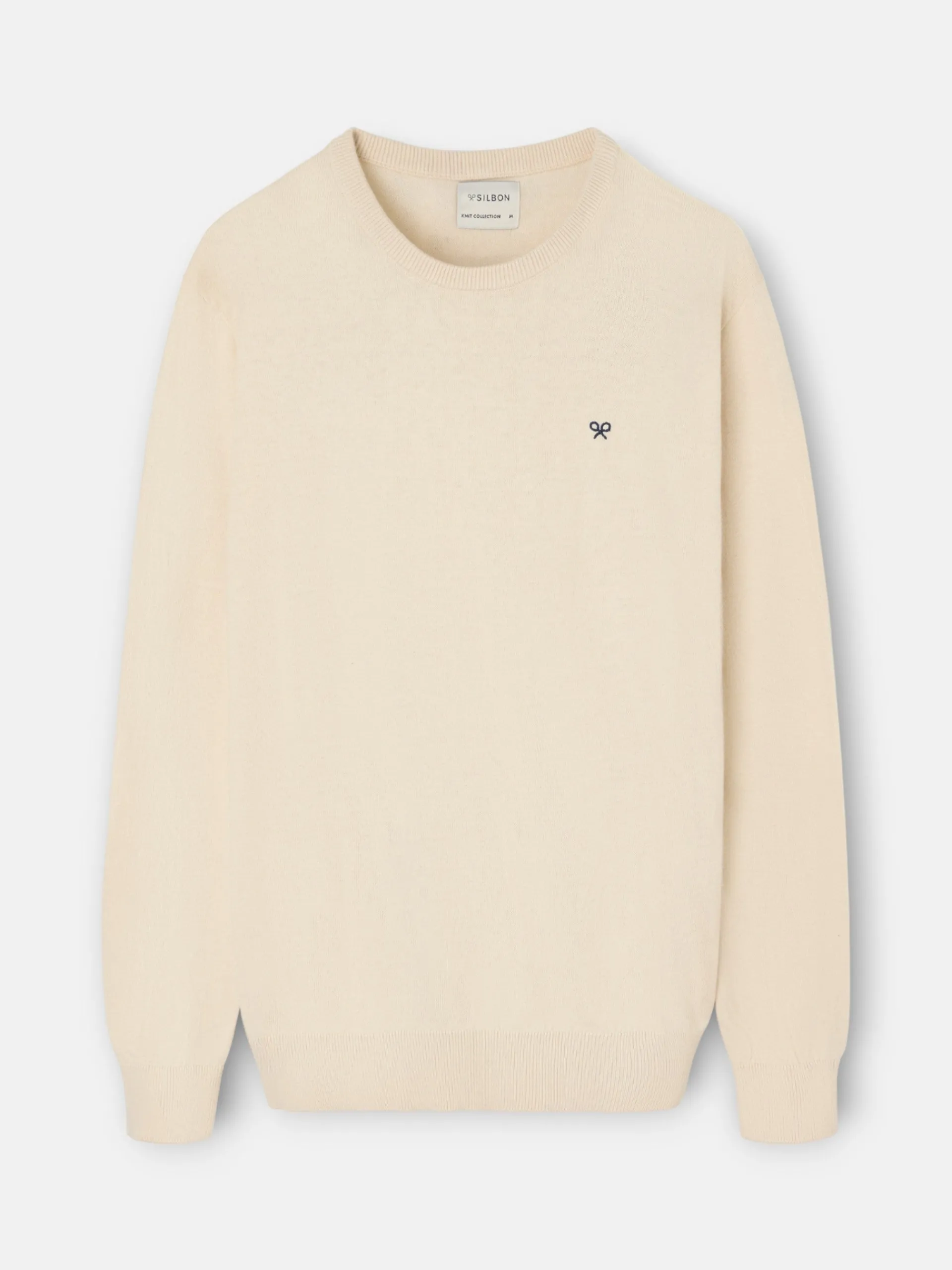 Silbon Smart Casual·Jerséis Y Cárdigan-Jersey classic cuello redondo beige claro Beige claro