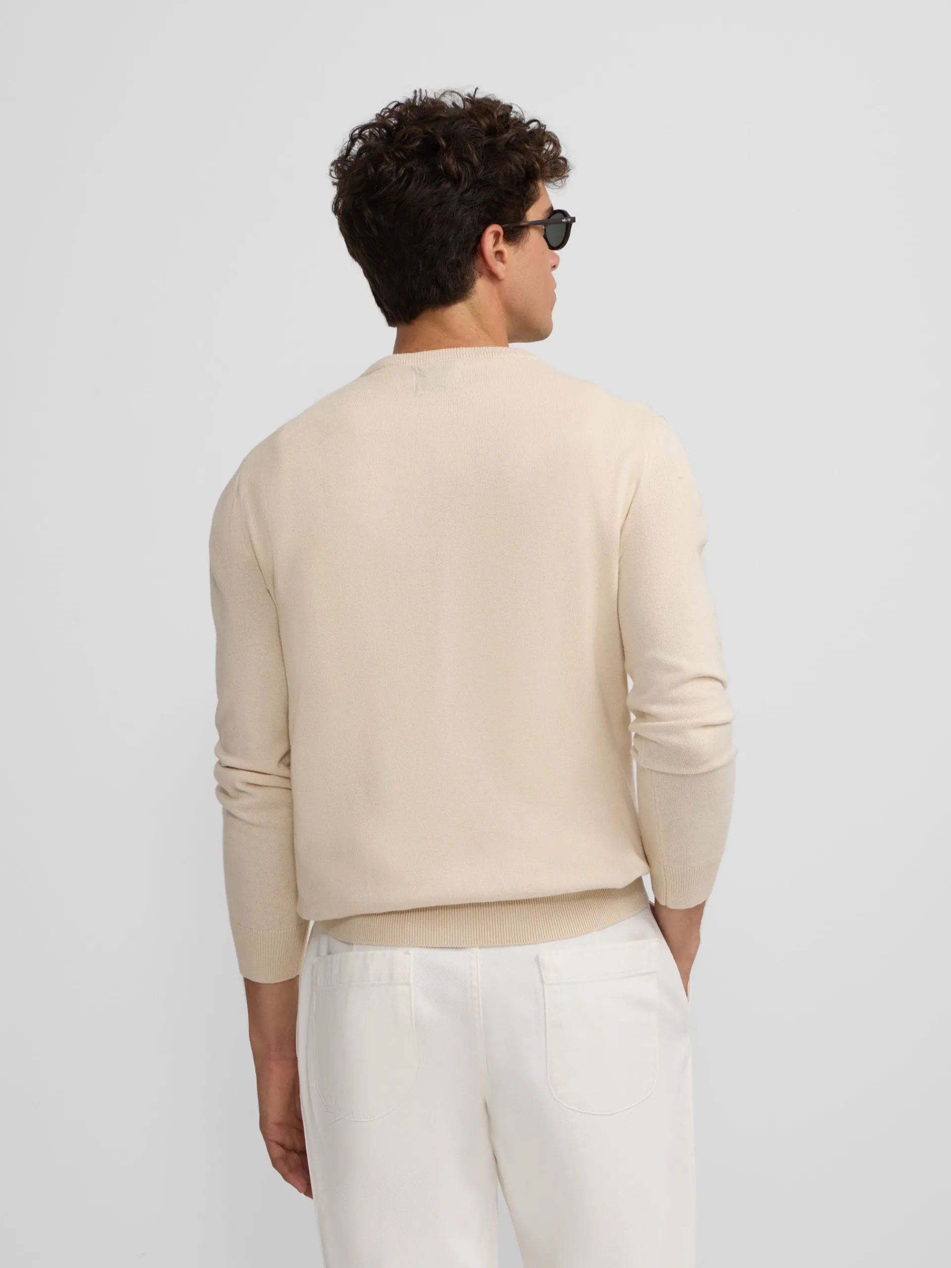 Silbon Smart Casual·Jerséis Y Cárdigan-Jersey classic cuello redondo beige claro Beige claro