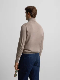 Silbon Smart Casual·Jerséis Y Cárdigan-Jersey classic cuello vuelto marron claro Marron&nbsp;claro