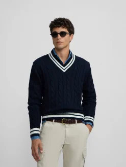 Silbon Smart Casual·Jerséis Y Cárdigan-Jersey college azul marino Azul marino