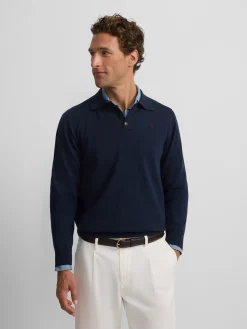 Silbon Smart Casual·Jerséis Y Cárdigan-Jersey cuello polo azul marino Azul marino