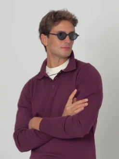 Silbon Smart Casual·Jerséis Y Cárdigan-Jersey cuello polo Burdeos