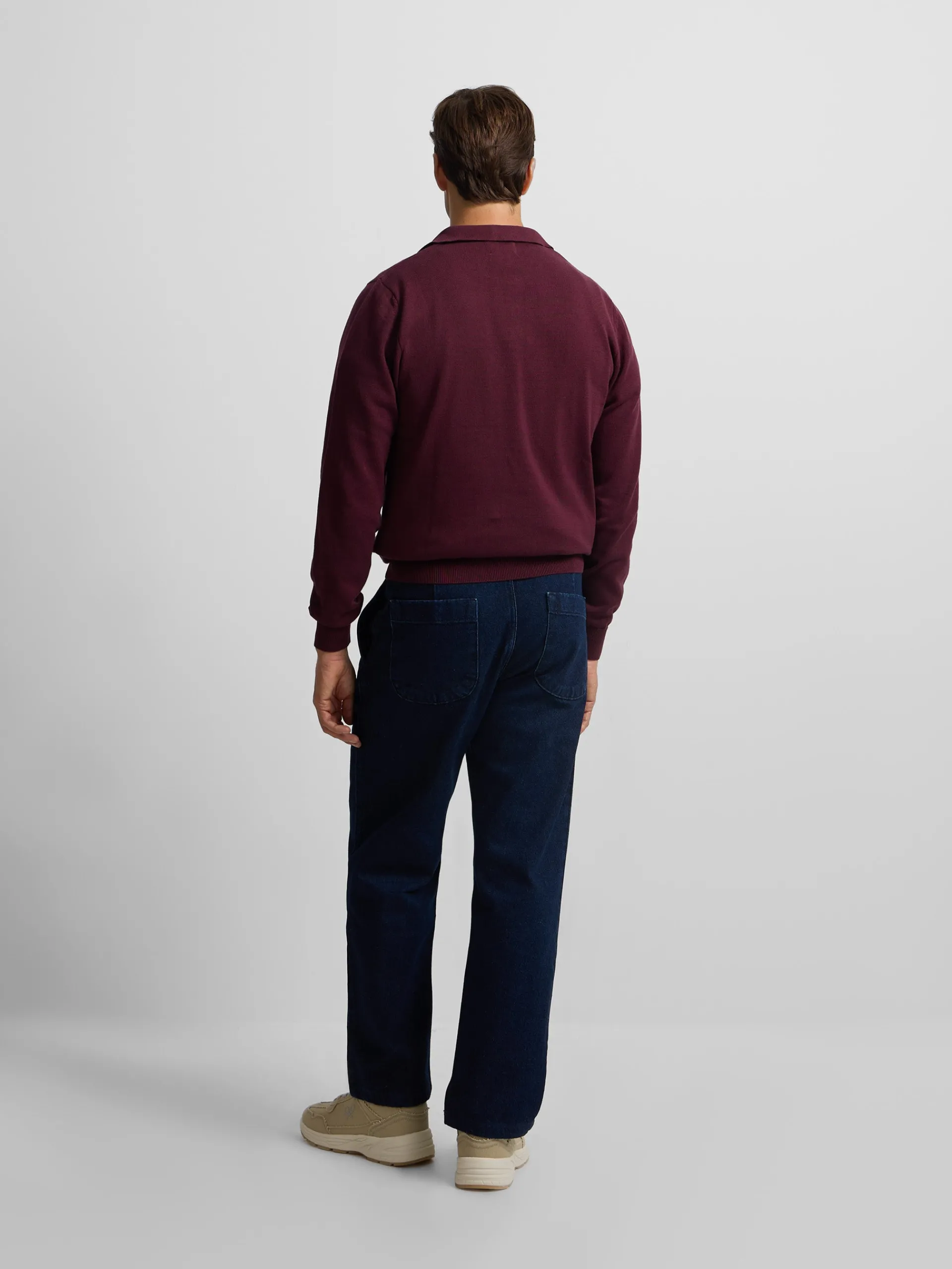 Silbon Smart Casual·Jerséis Y Cárdigan-Jersey cuello polo Burdeos