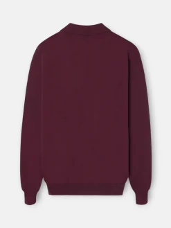 Silbon Smart Casual·Jerséis Y Cárdigan-Jersey cuello polo Burdeos