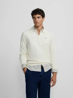 Silbon Smart Casual·Jerséis Y Cárdigan-Jersey cuello polo minilogo Beige