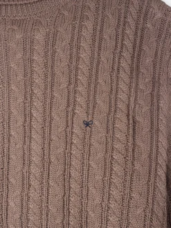 Silbon Smart Casual·Jerséis Y Cárdigan-Jersey cuello vuelto de ochos marron claro Marron&nbsp;claro