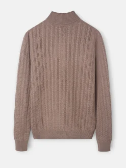 Silbon Smart Casual·Jerséis Y Cárdigan-Jersey cuello vuelto de ochos marron claro Marron&nbsp;claro