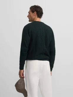 Silbon Smart Casual·Jerséis Y Cárdigan-Jersey de ochos Verde