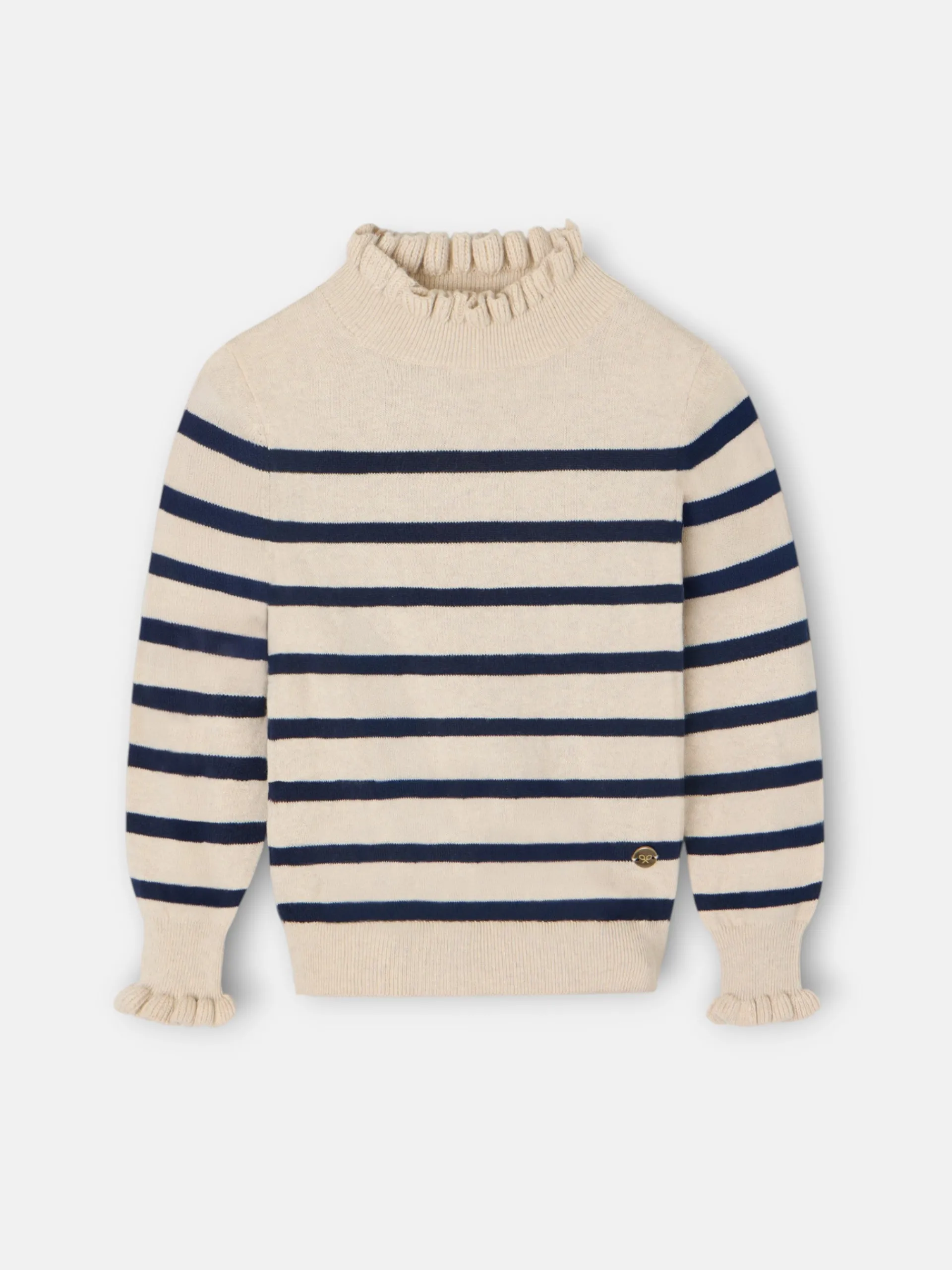 Silbon Exterior Y Punto-Jersey girl punto rayas marino Azul marino