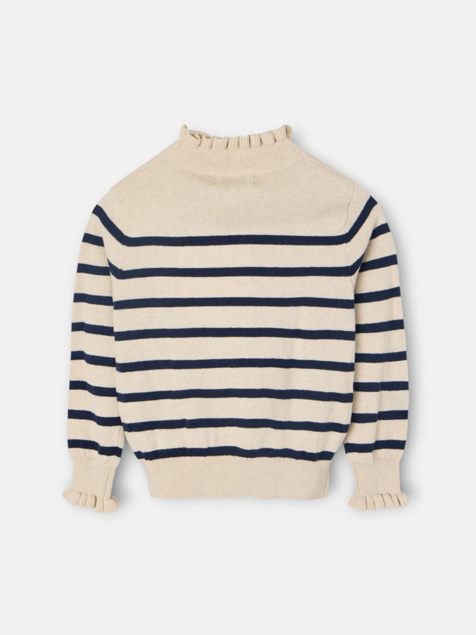 Silbon Exterior Y Punto-Jersey girl punto rayas marino Azul marino
