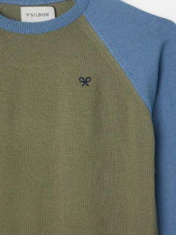 Silbon Jerséis-Jersey kids mangas Celeste