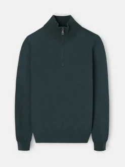 Silbon Smart Casual·Jerséis Y Cárdigan-Jersey media cremallera verde medio Verde&nbsp;medio