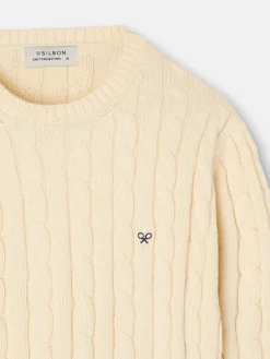 Silbon Punto-Jersey punto ochos Crudo