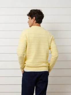 Silbon Smart Casual·Jerséis Y Cárdigan-Jersey trenzado minilogo Amarillo